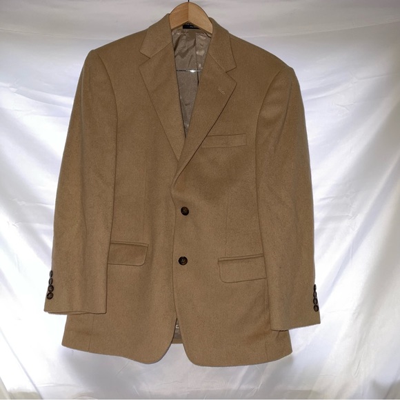 CHERESKIN Light Brown Camel Hair Sports Coat 37 short - Picture 2 of 11